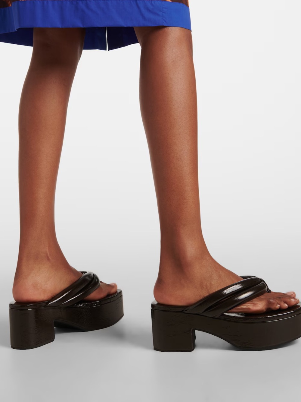 NWT Dries Van Noten Thong Platform Sandal Brown EU 37